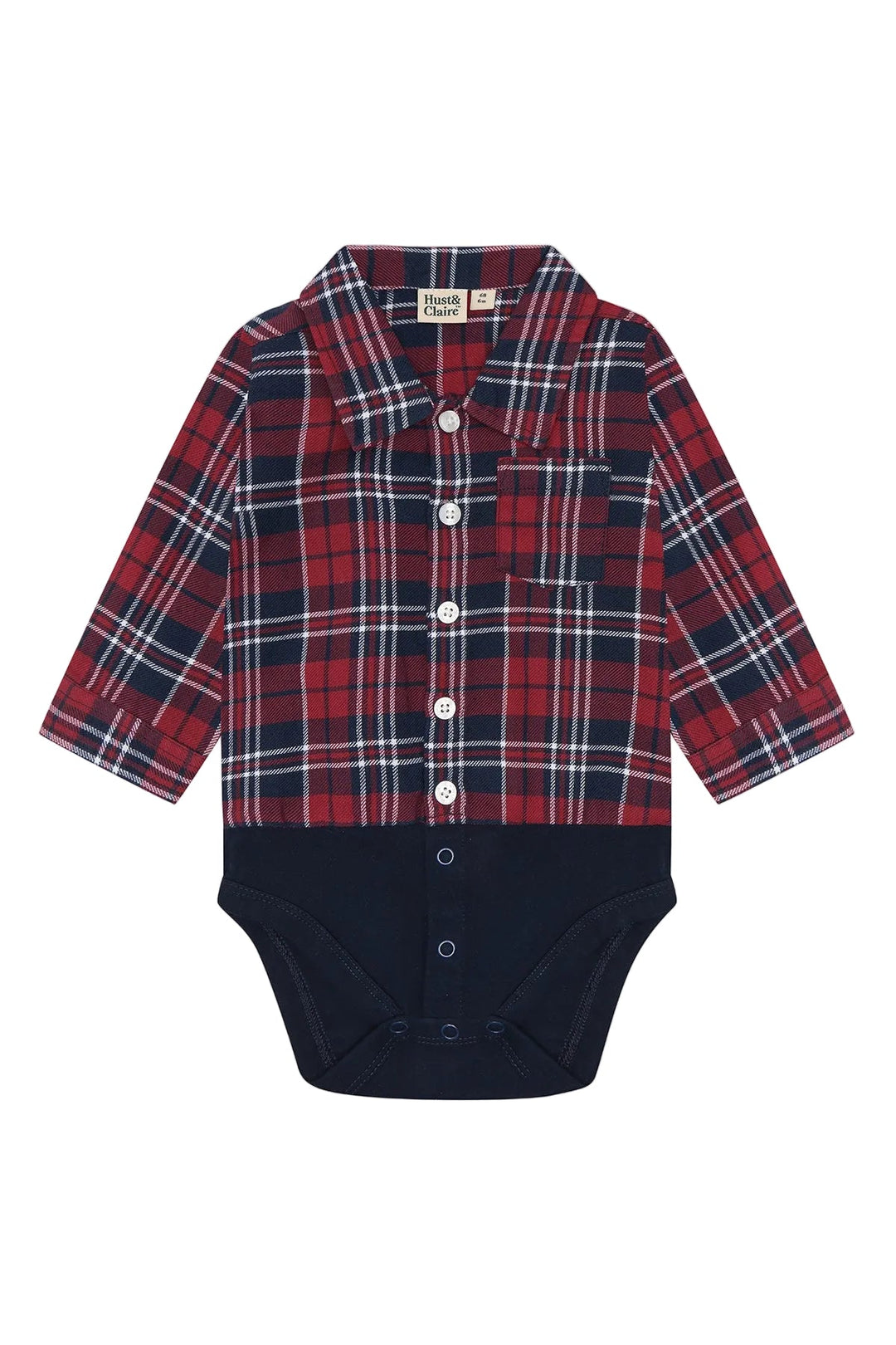 Hust &amp; Claire Bertil Joy skjortebody - More Navy for barn - Brobrobrille