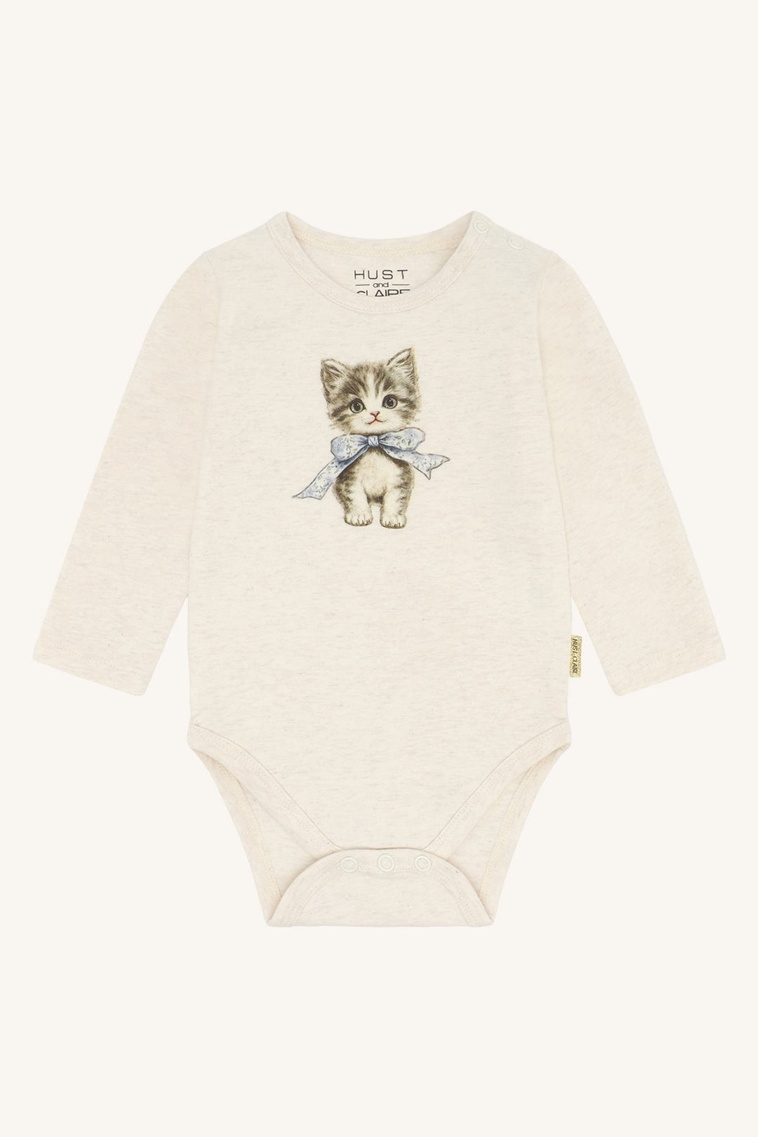 Hust & Claire Britt Bow Kitten body – Whisper Melange for barn - Brobrobrille