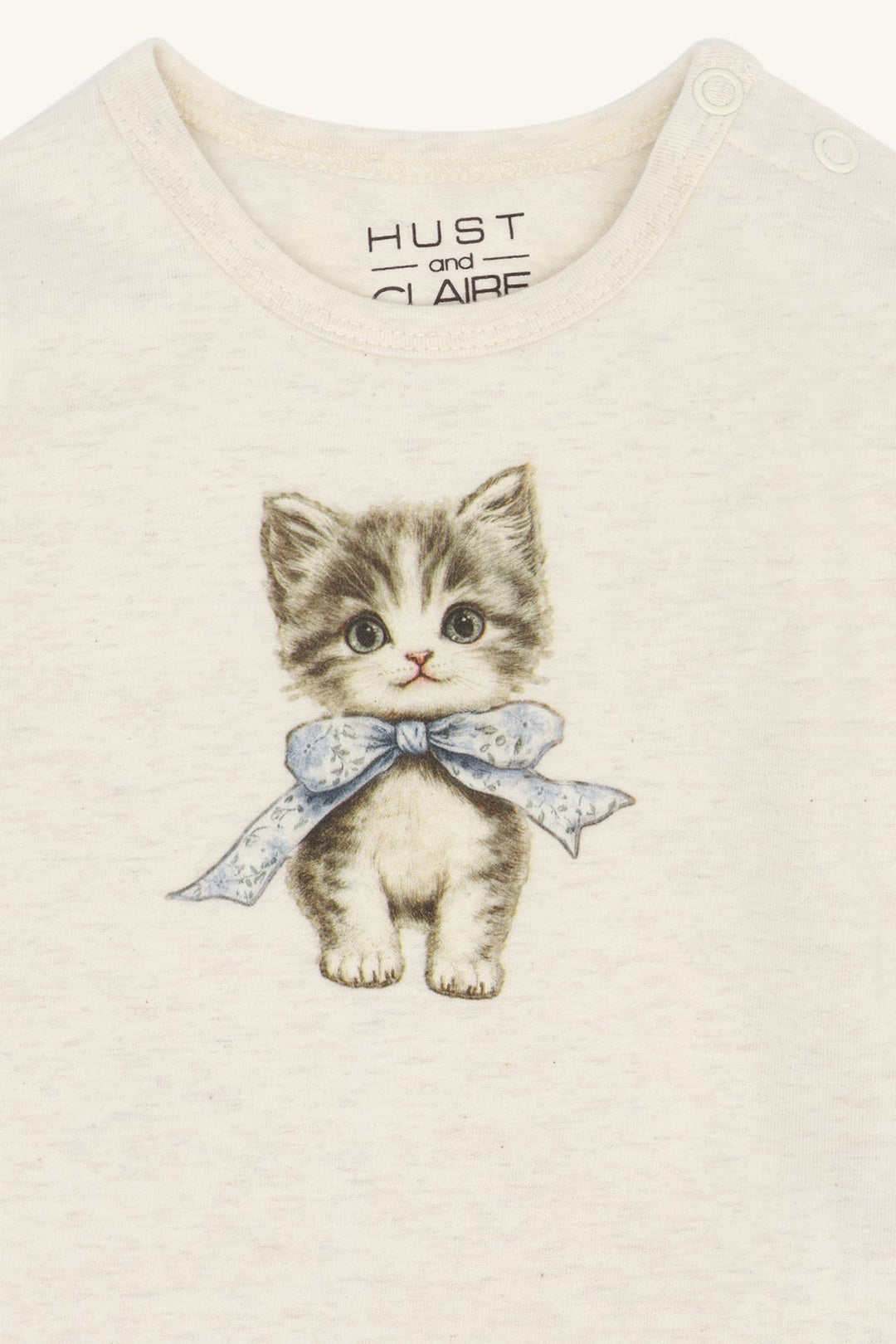 Hust & Claire Britt Bow Kitten body – Whisper Melange for barn - Brobrobrille