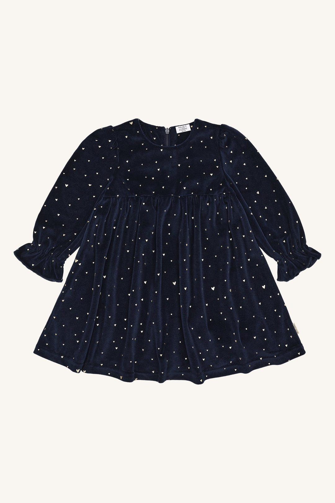Hust & Claire Donna Gold Kjole - More Navy for barn - Brobrobrille