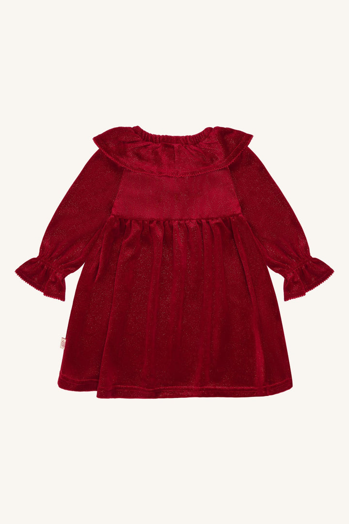Hust &amp; Claire Donna Velour dress velurkjole - Teaberry for barn - Brobrobrille