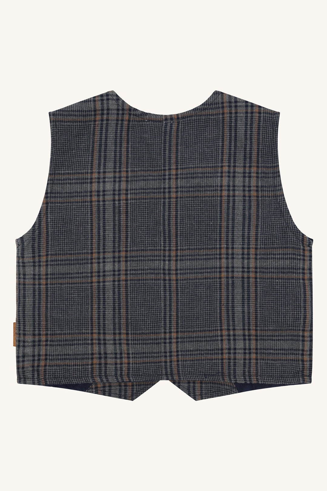 Hust & Claire Eick Check Vest - Grey Blend for barn - Brobrobrille