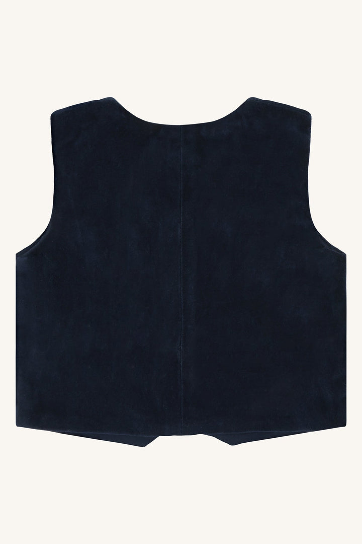 Hust &amp; Claire Eik Moleskin vest - More Navy for barn - Brobrobrille