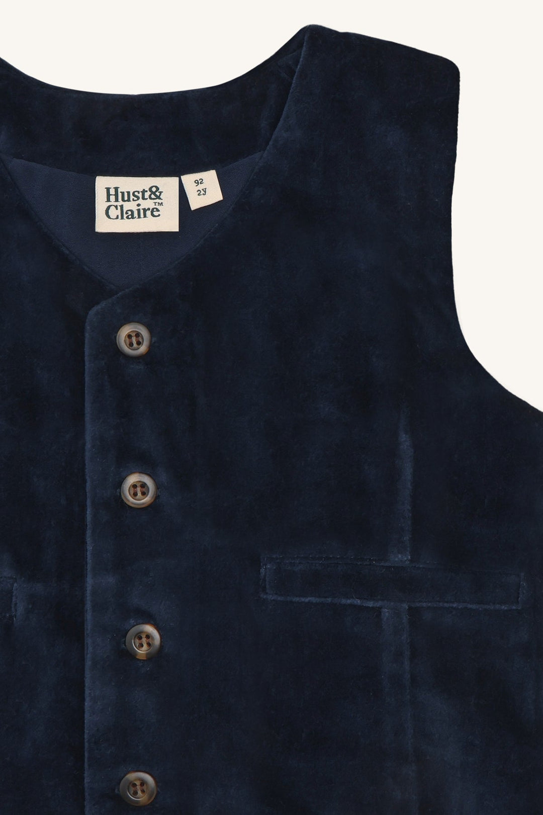 Hust &amp; Claire Eik Moleskin vest - More Navy for barn - Brobrobrille