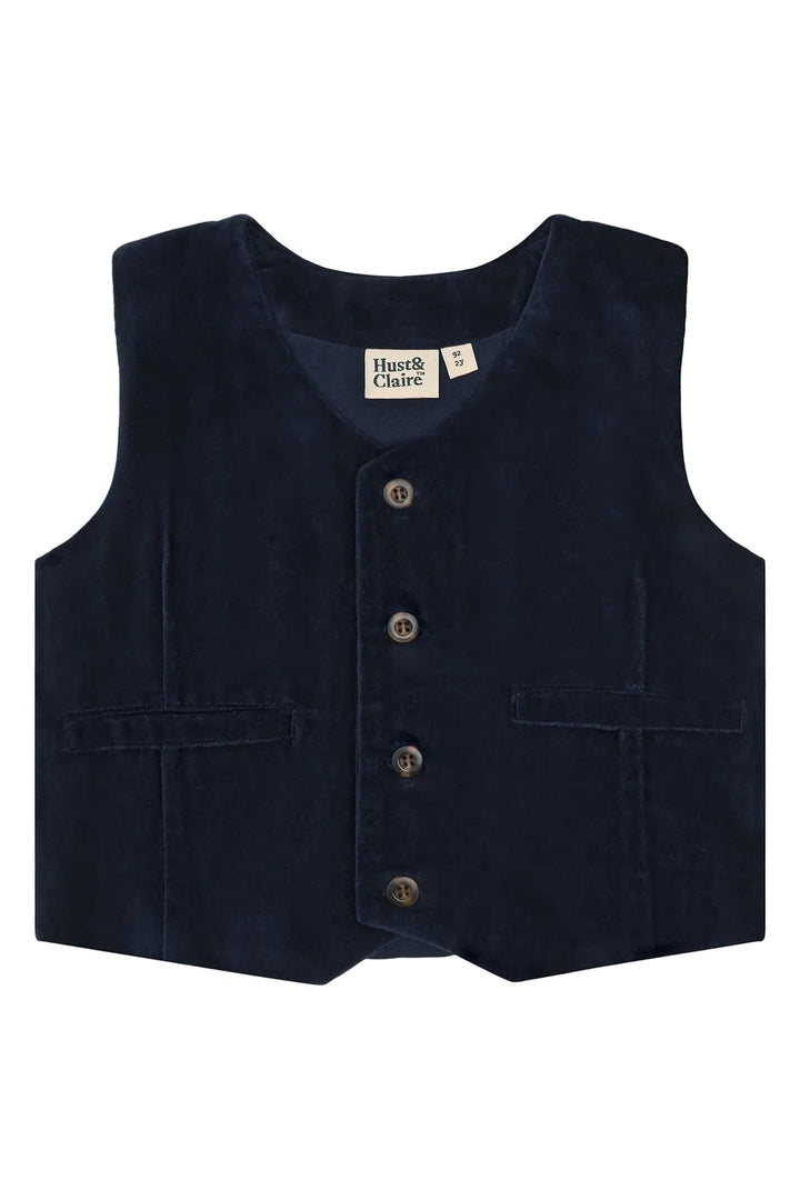 Hust &amp; Claire Eik Moleskin vest - More Navy for barn - Brobrobrille