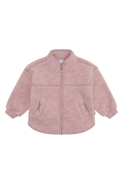 Hust & Claire Emi Zip Jacket Wool ulljakke - Heather for barn - Brobrobrille