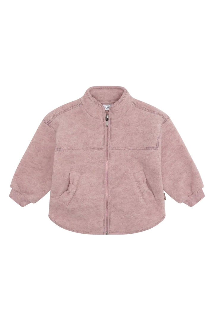Hust &amp; Claire Emi Zip Jacket Wool ulljakke - Heather for barn - Brobrobrille