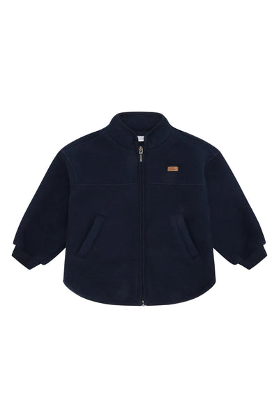 Hust & Claire Emi Zip Jacket Wool ulljakke - More Navy for barn - Brobrobrille