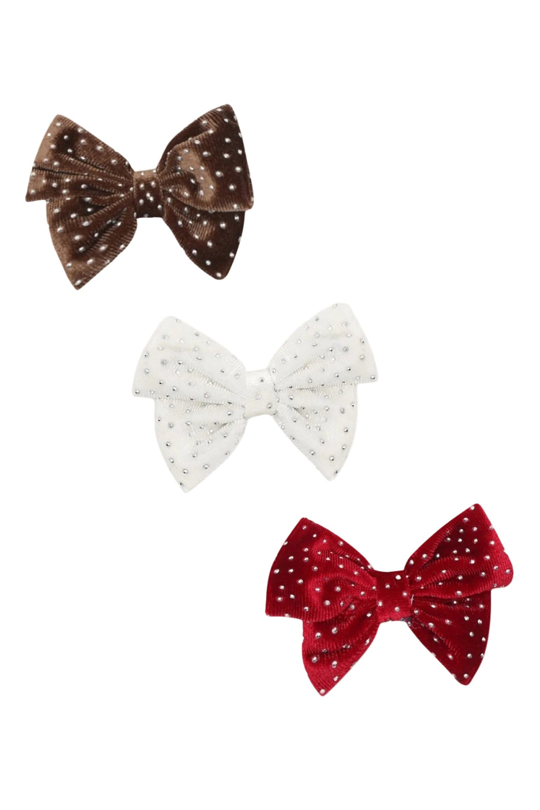 Hust & Claire Faia 3-pack Bow hårsløyfer 3-pakning - Teaberry for barn - Brobrobrille