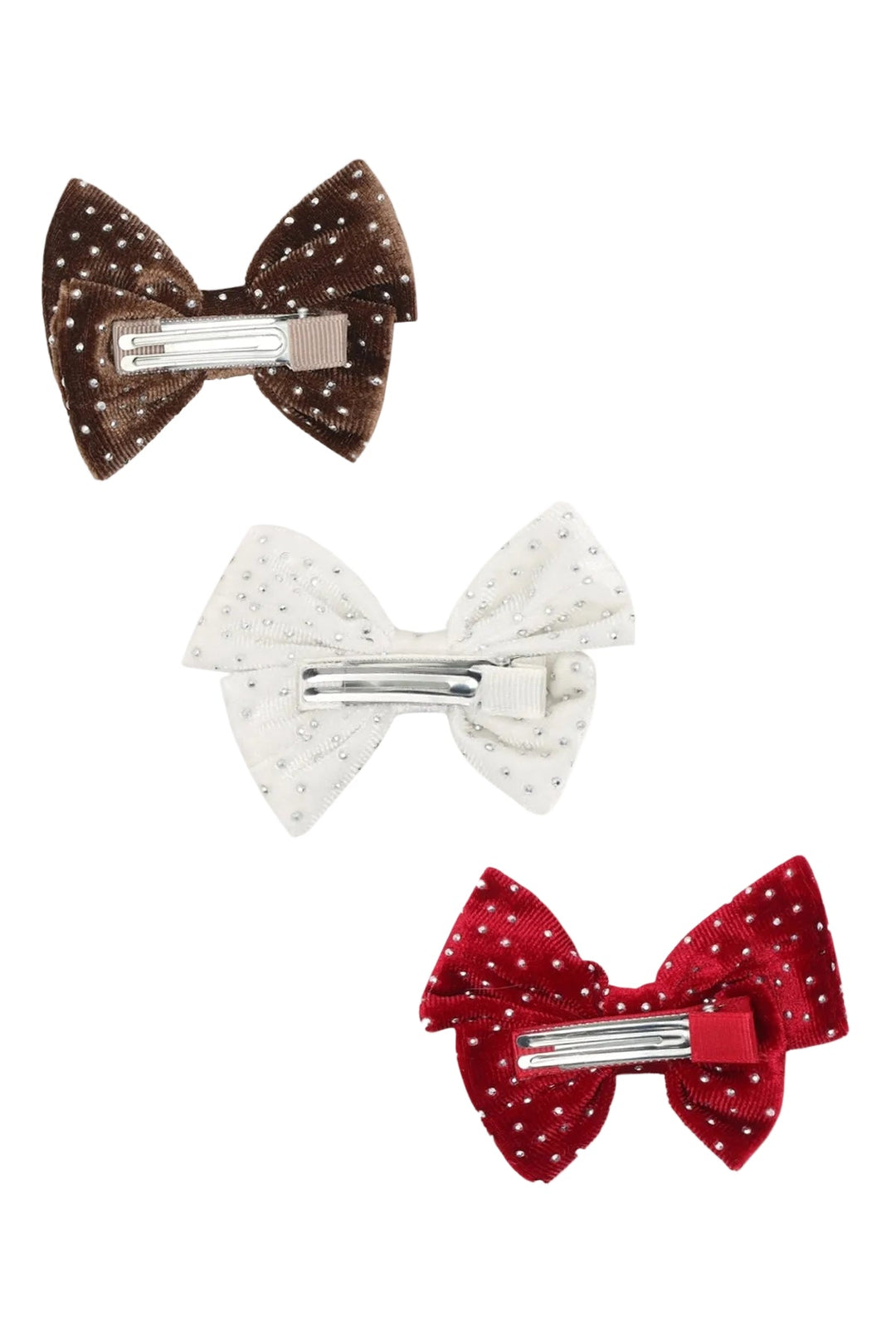 Hust &amp; Claire Faia 3-pack Bow hårsløyfer 3-pakning - Teaberry for barn - Brobrobrille