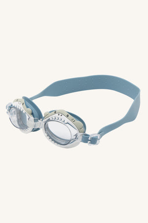 Hust & Claire Fajar Svømmebriller - Shark Light Blue for barn - Brobrobrille