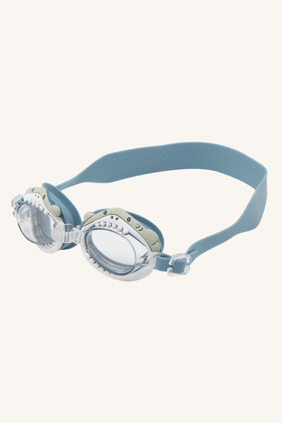 Hust & Claire Fajar Svømmebriller - Shark Light Blue for barn - Brobrobrille