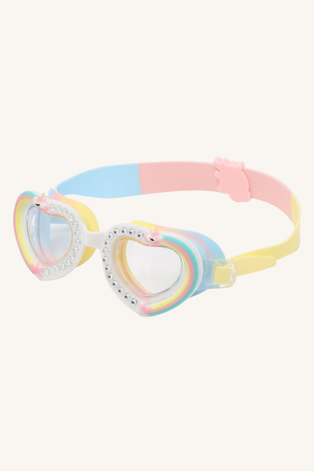 Hust & Claire Fajir Svømmebriller - Heart Chalk Pink for barn - Brobrobrille