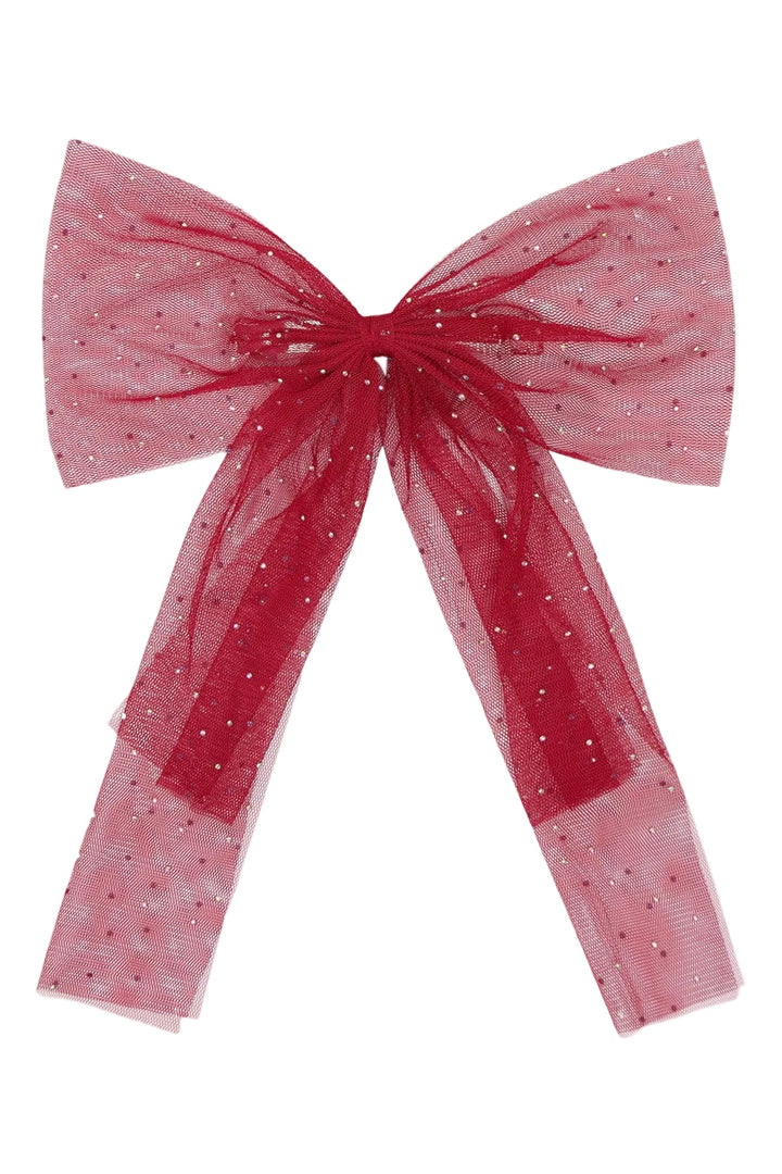 Hust &amp; Claire Farie Tulle Bow hårsløyfe - Teaberry for barn - Brobrobrille