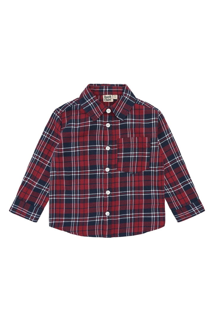 Hust &amp; Claire Jack Joy skjorte - More Navy for barn - Brobrobrille