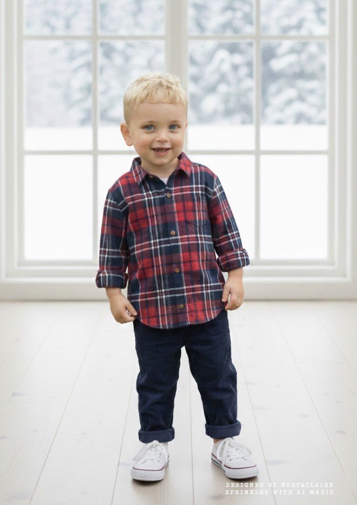 Hust &amp; Claire Jack Joy skjorte - More Navy for barn - Brobrobrille