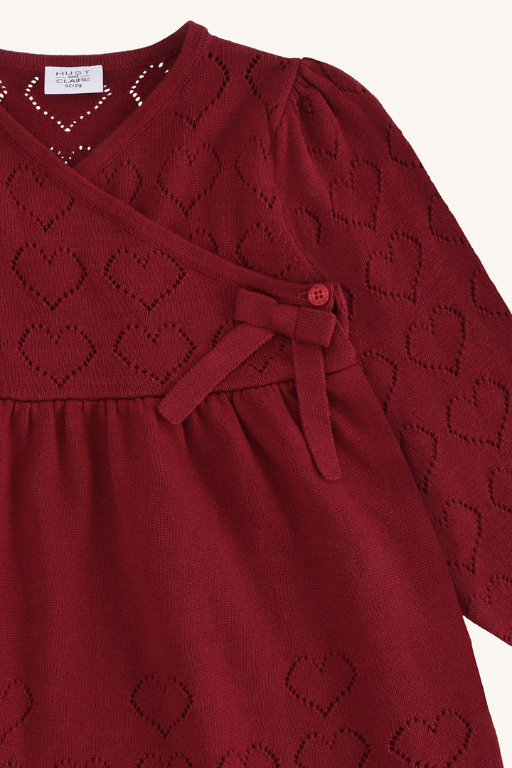 Hust & Claire Karina Pointelle Kjole - Teaberry for barn - Brobrobrille