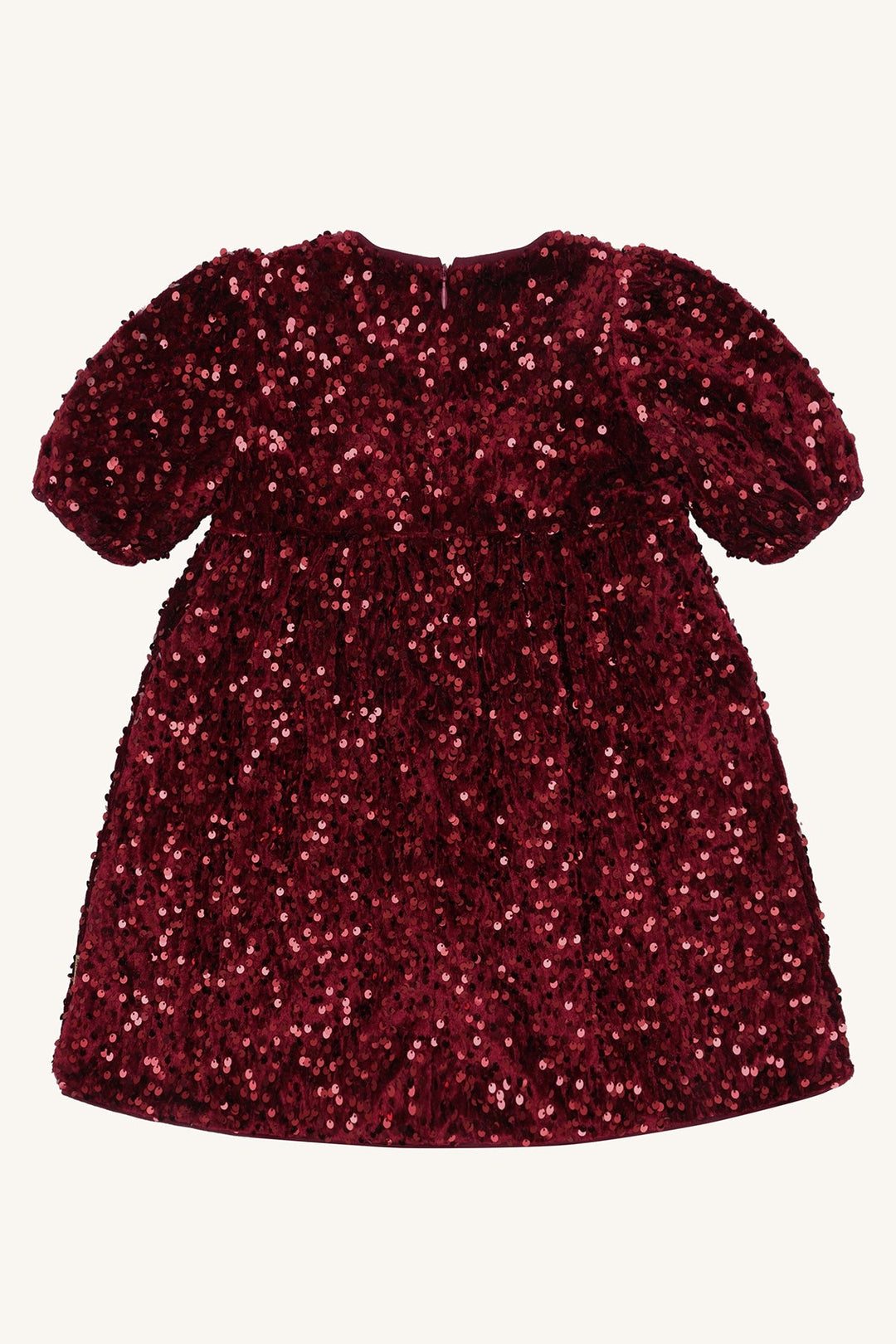 Hust & Claire Karoline Sequins Kjole - New Maroon for barn - Brobrobrille
