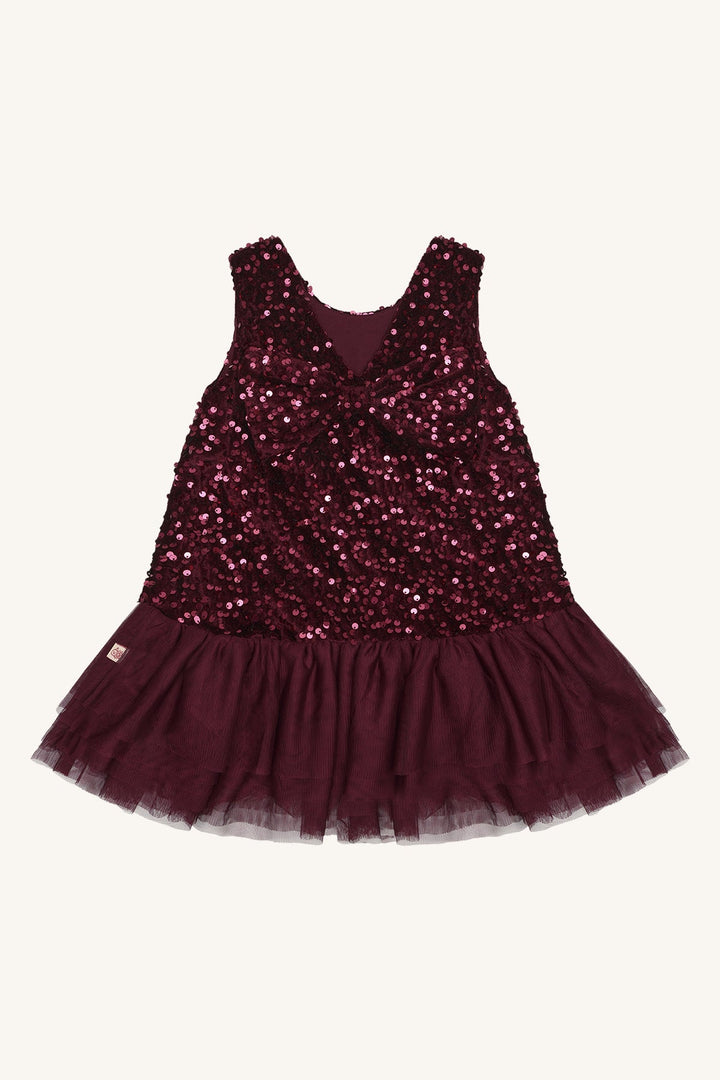 Hust &amp; Claire Karoline Sequins paljettkjole - Teaberry for barn - Brobrobrille