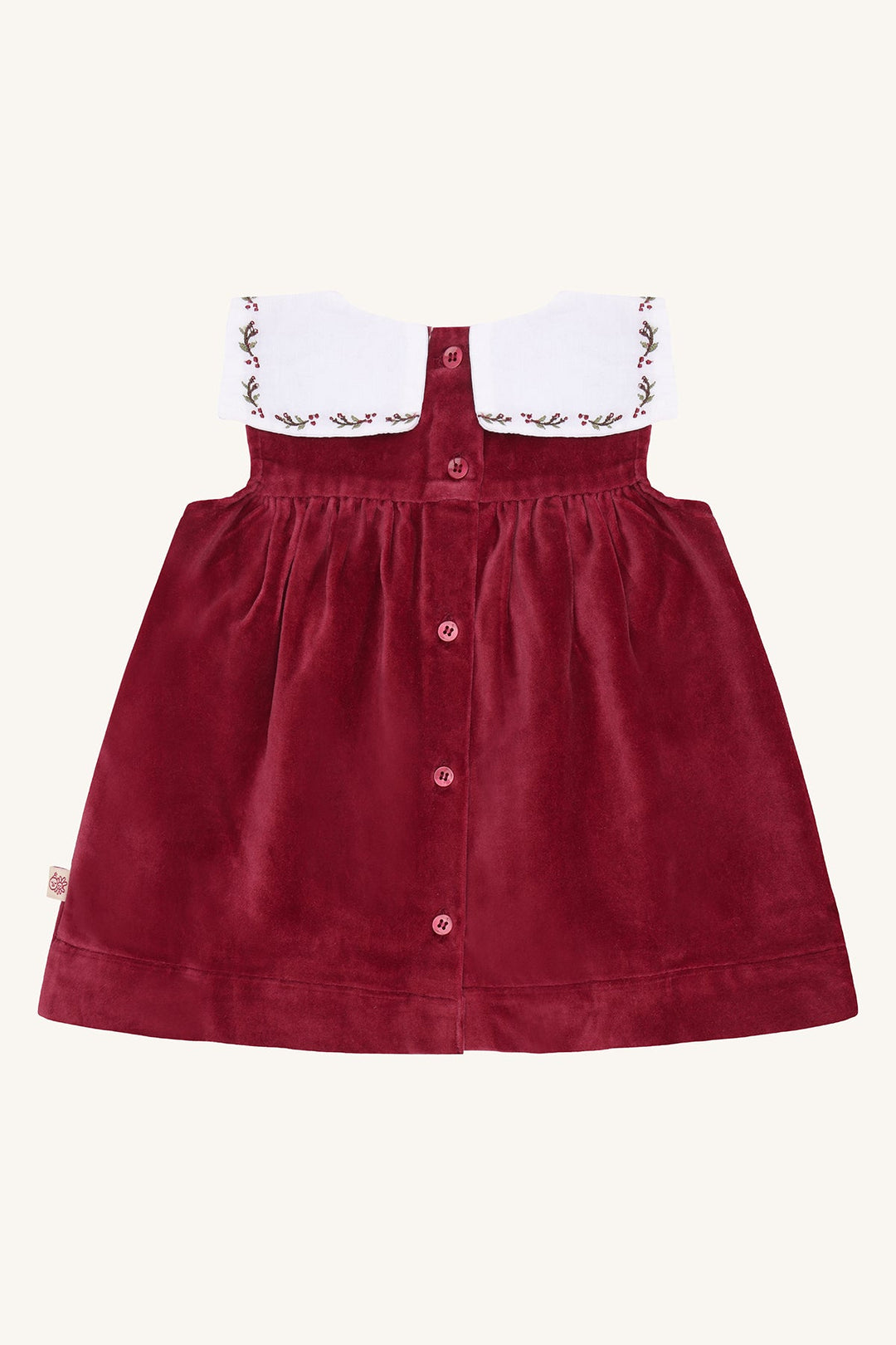 Hust &amp; Claire Katinka collar velurkjole - Teaberry for barn - Brobrobrille