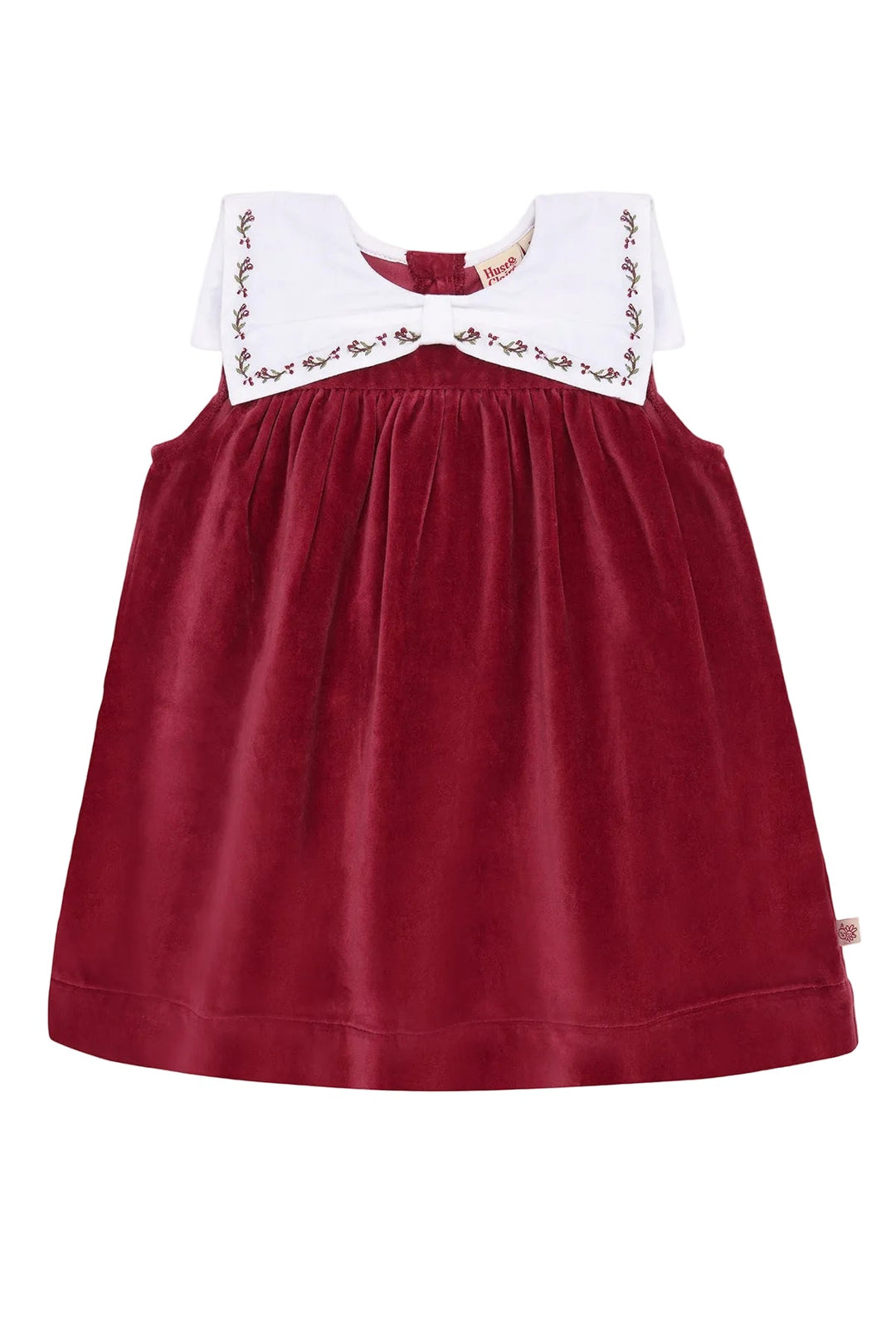 Hust &amp; Claire Katinka collar velurkjole - Teaberry for barn - Brobrobrille
