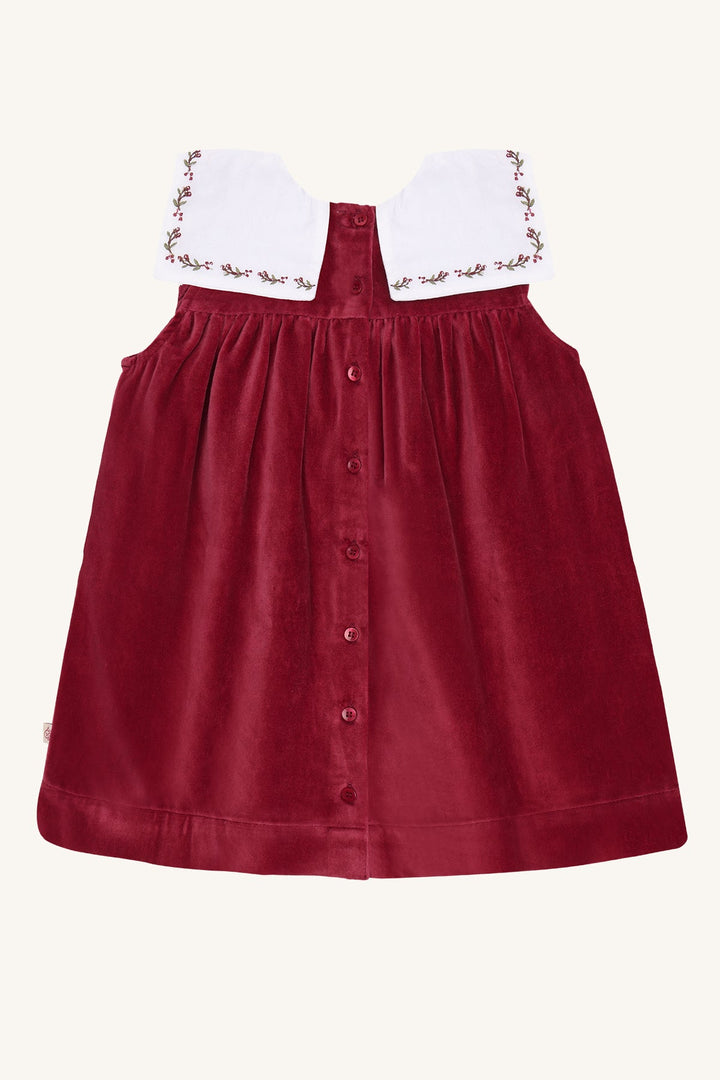 Hust &amp; Claire Katinka collar velurkjole - Teaberry for barn - Brobrobrille
