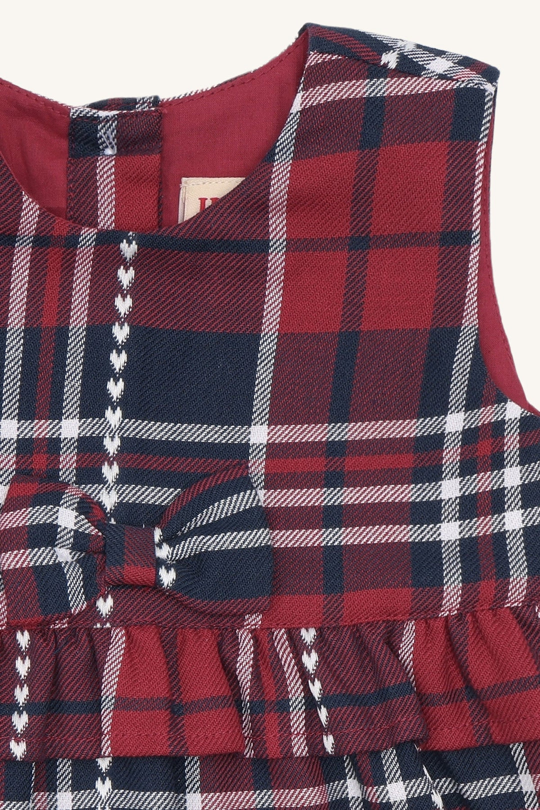 Hust &amp; Claire Katinka Heart check kjole - More Navy for barn - Brobrobrille