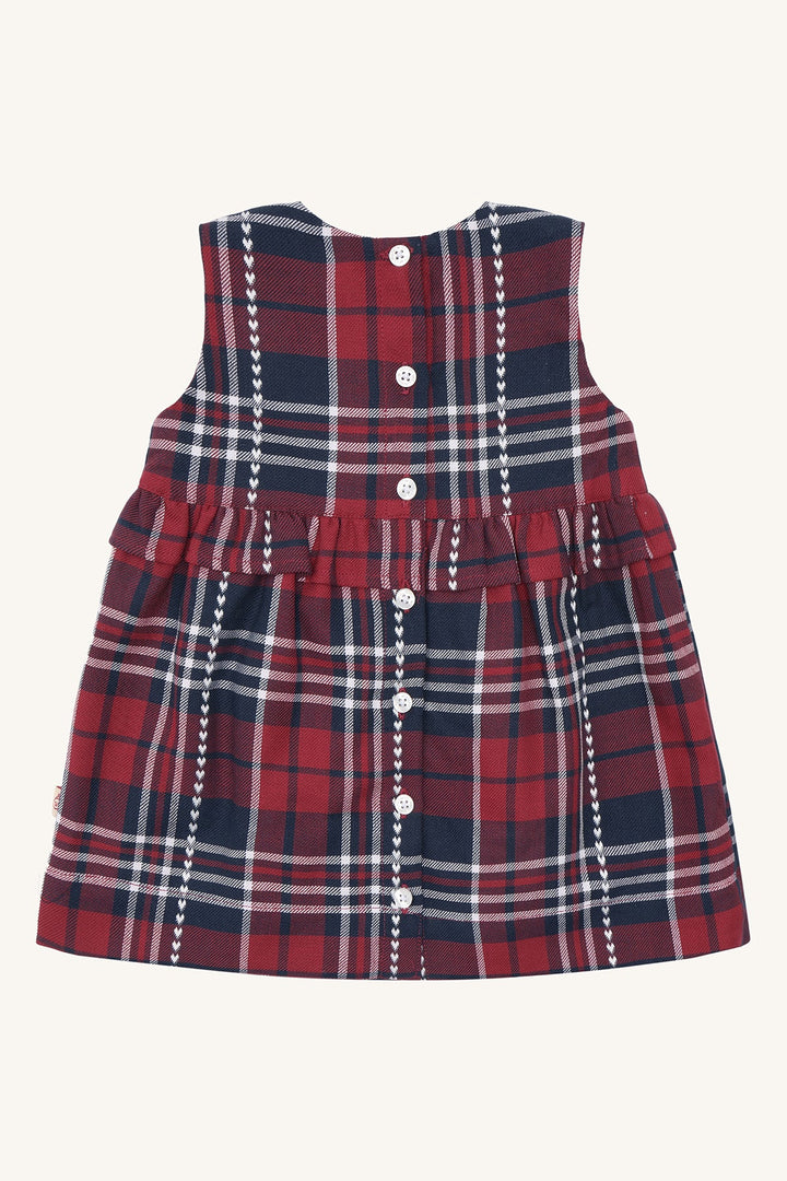 Hust &amp; Claire Katinka Heart check kjole - More Navy for barn - Brobrobrille