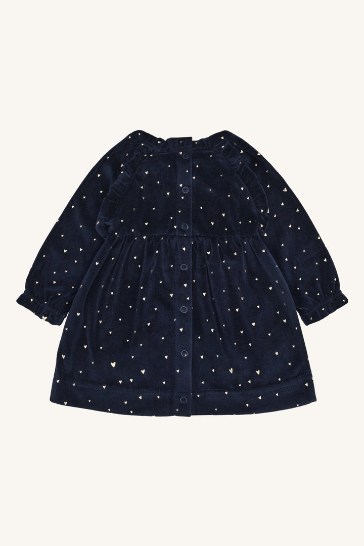 Hust & Claire Kis Gold Kjole - More Navy for barn - Brobrobrille