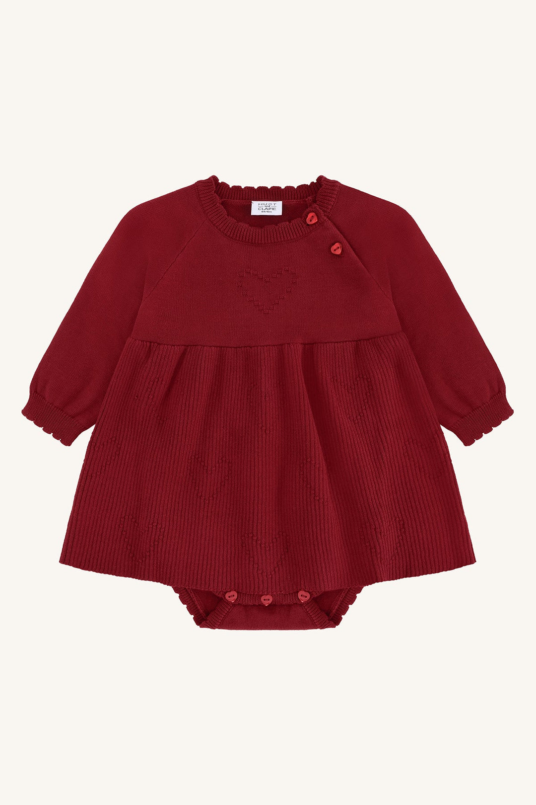 Hust & Claire Klara Heart Bodykjole - Teaberry for barn - Brobrobrille