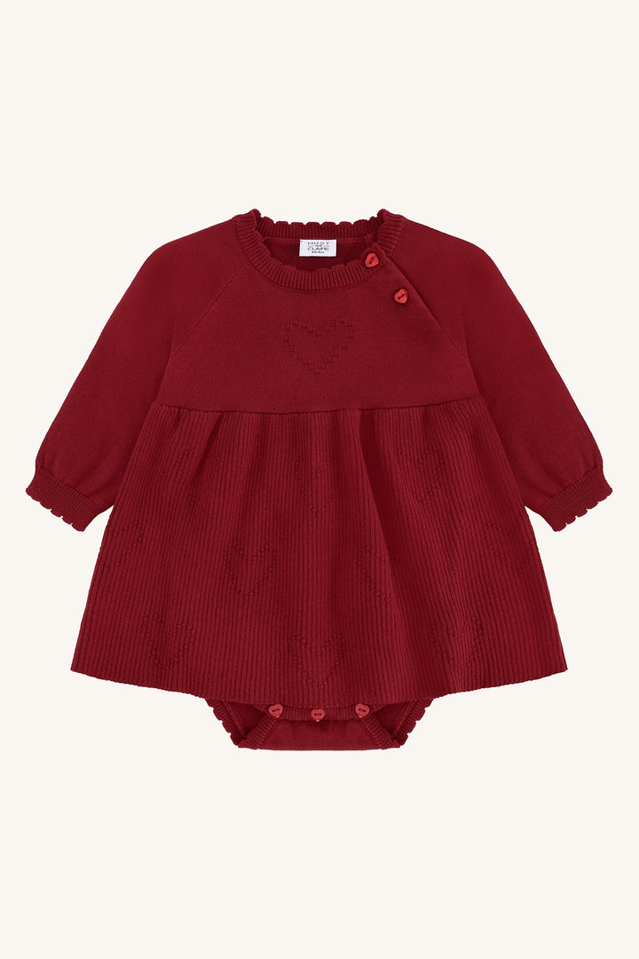 Hust & Claire Klara Heart Bodykjole - Teaberry for barn - Brobrobrille