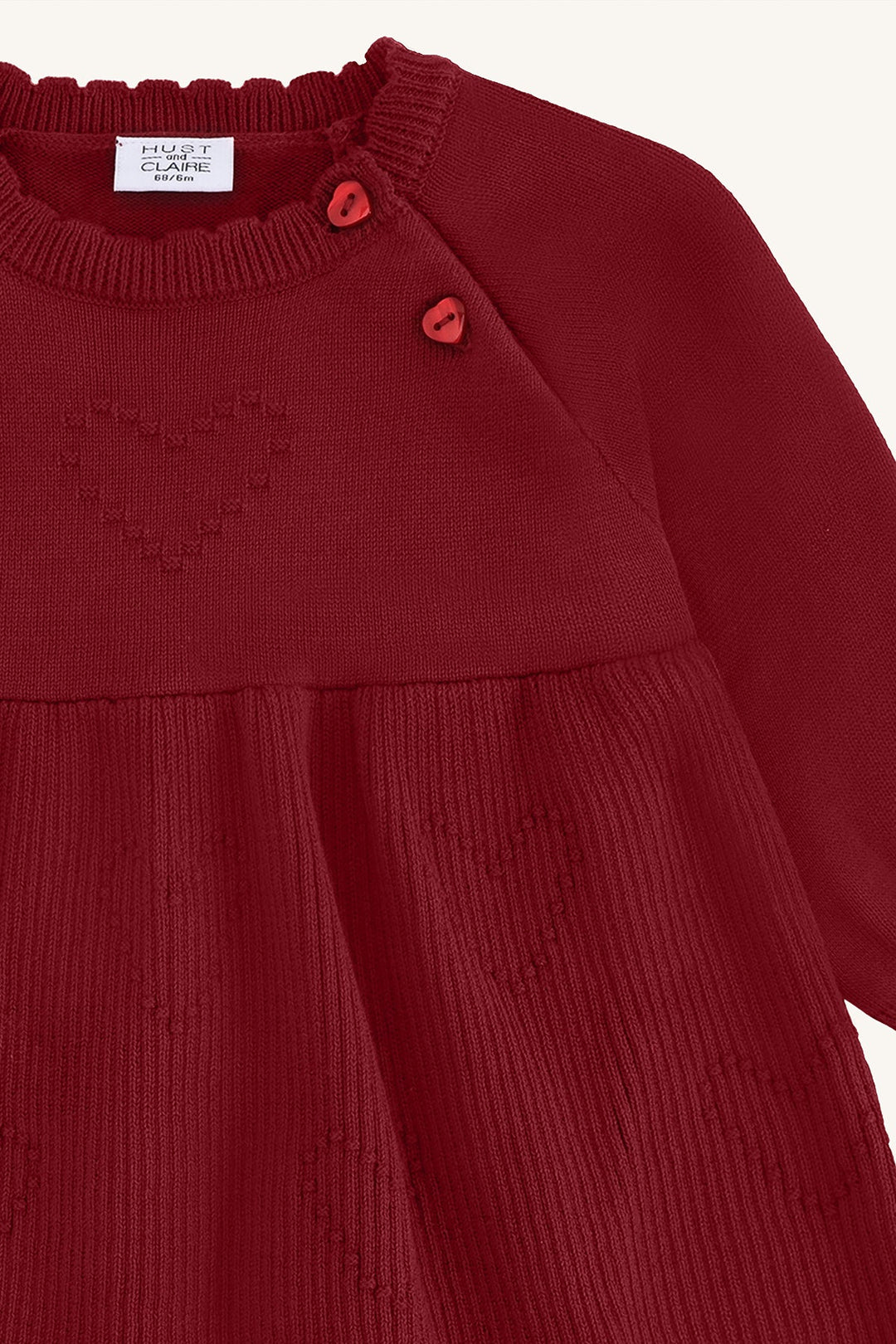 Hust & Claire Klara Heart Bodykjole - Teaberry for barn - Brobrobrille