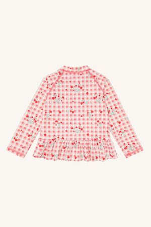 Hust & Claire Maiak UV Badetopp - Ivory for barn - Brobrobrille