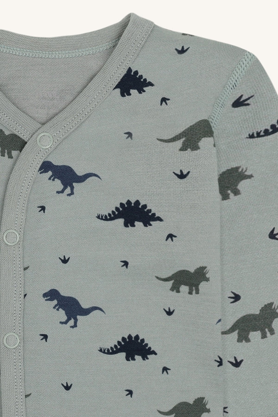 Hust & Claire Manu Dino Ull Nattdrakt - Slate Green for barn - Brobrobrille