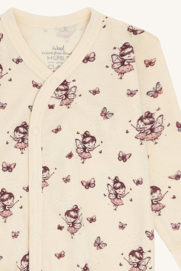Hust & Claire Manu Fairy Ull Nattdrakt - Off White for barn - Brobrobrille