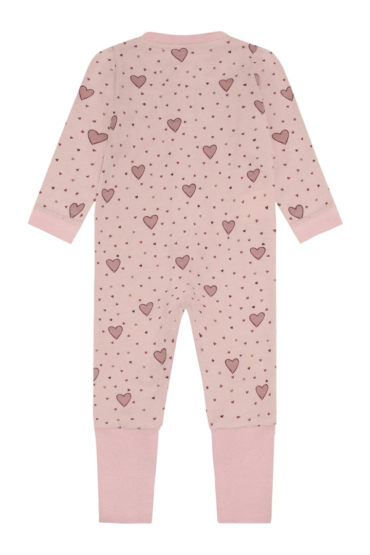 Hust &amp; Claire Manu Hearts ull/bambus nattdrakt - Dusty Rose for barn - Brobrobrille