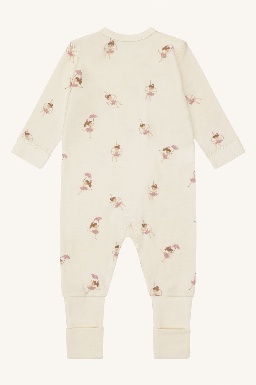 Hust &amp; Claire Manu Line Dancer ullpyjamas i ull og bambusviskose - Off White for barn - Brobrobrille