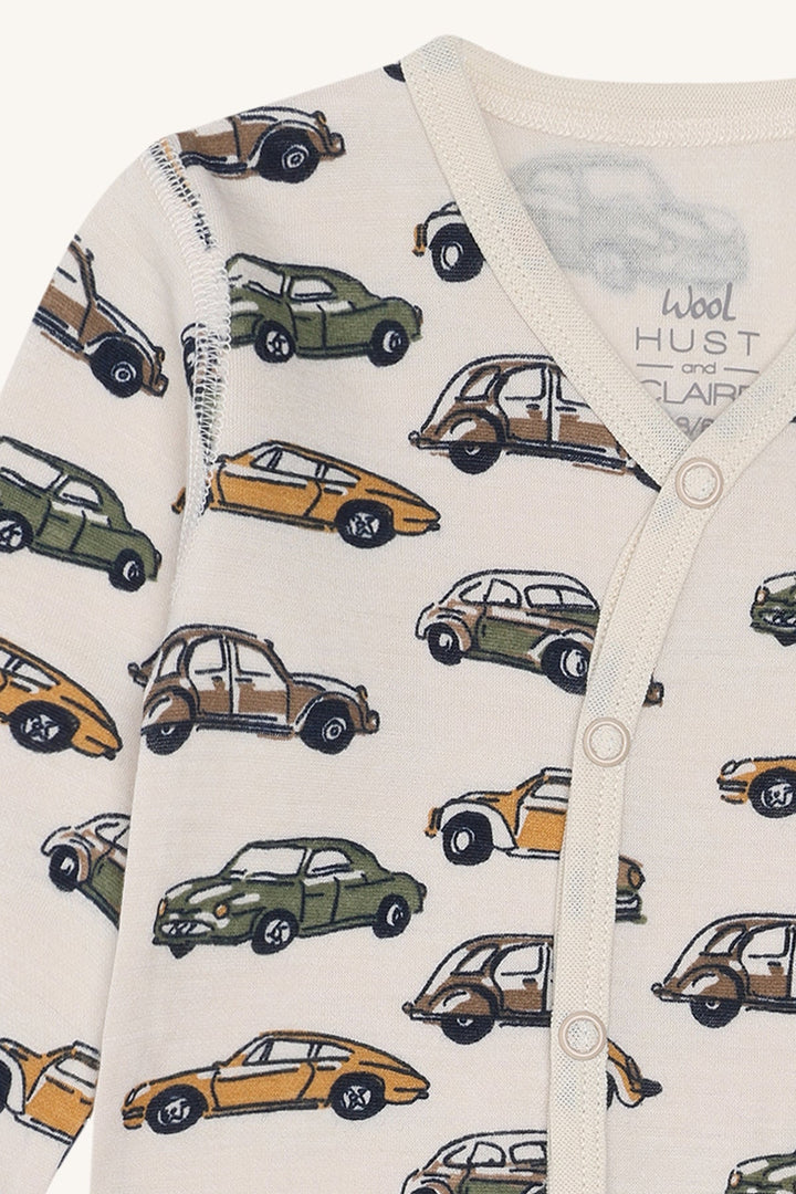 Hust &amp; Claire Mobi Cars ullpyjamas - French Oak for barn - Brobrobrille