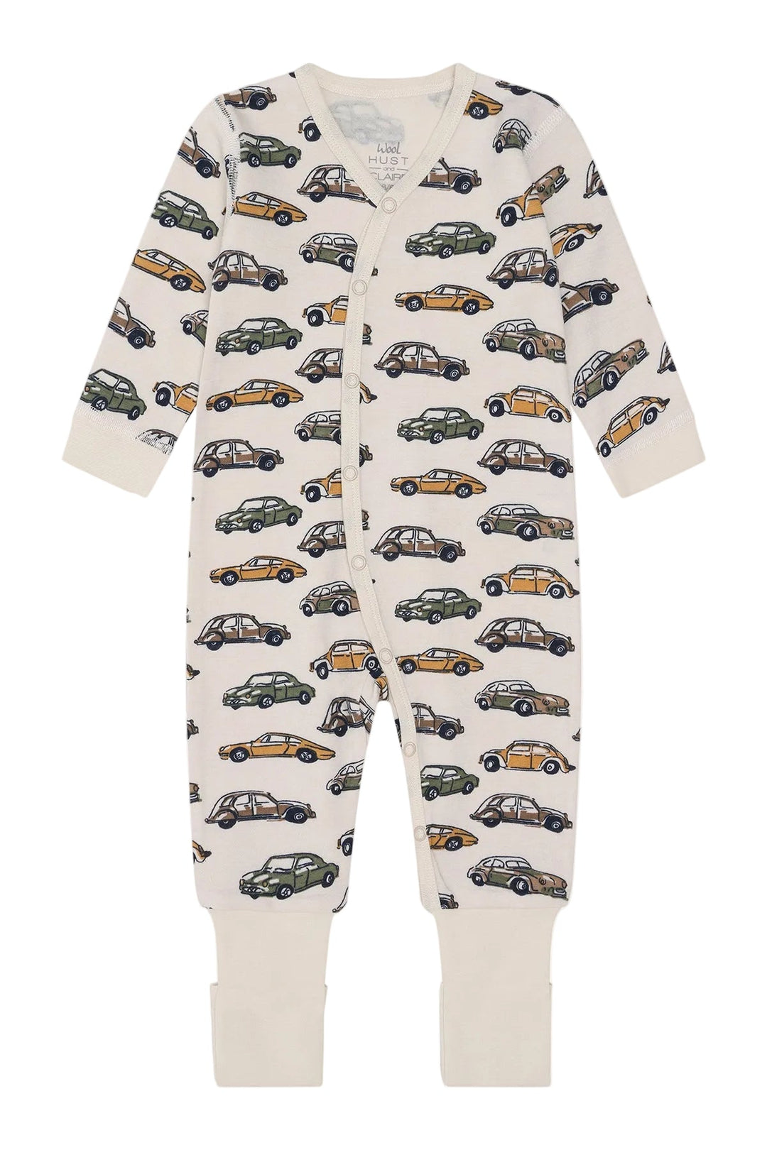 Hust &amp; Claire Mobi Cars ullpyjamas - French Oak for barn - Brobrobrille