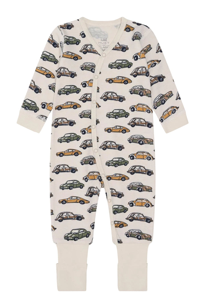Hust &amp; Claire Mobi Cars ullpyjamas - French Oak for barn - Brobrobrille
