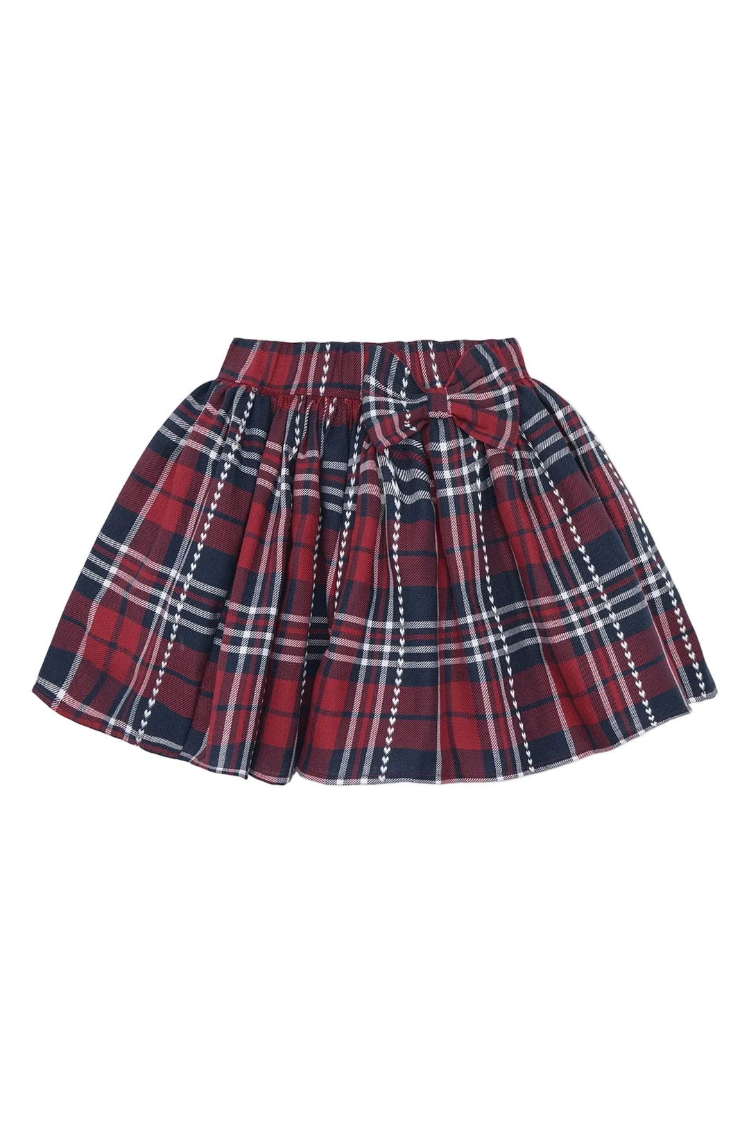 Hust &amp; Claire Ninna Heart check skjørt - Teaberry for barn - Brobrobrille
