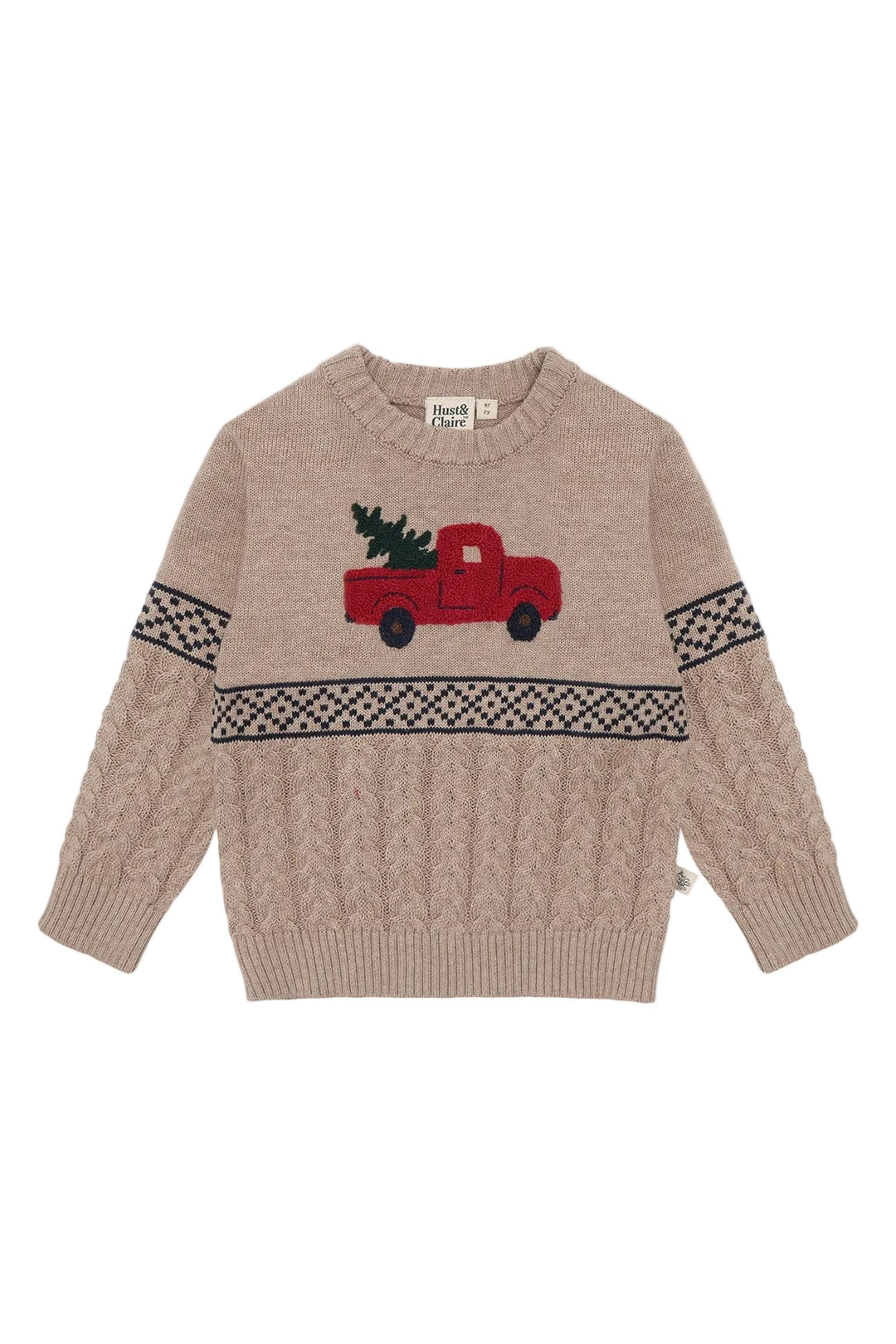 Hust & Claire Pelle julegenser - Biscuit for barn - Brobrobrille