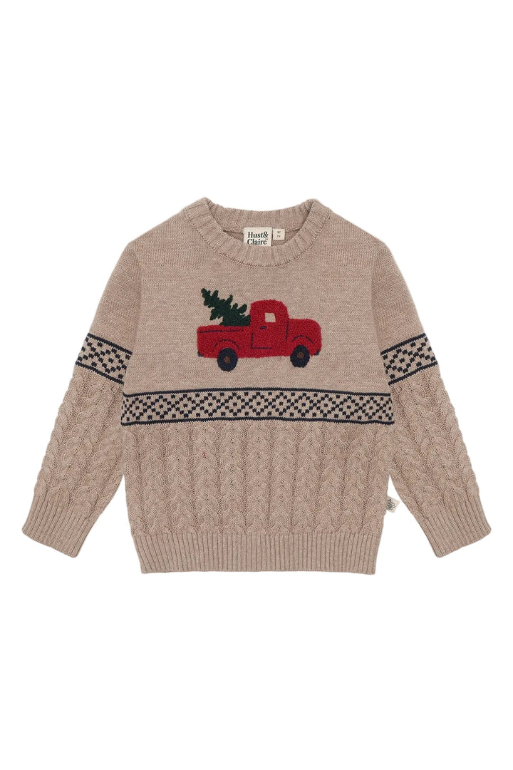 Hust &amp; Claire Pelle julegenser - Biscuit for barn - Brobrobrille