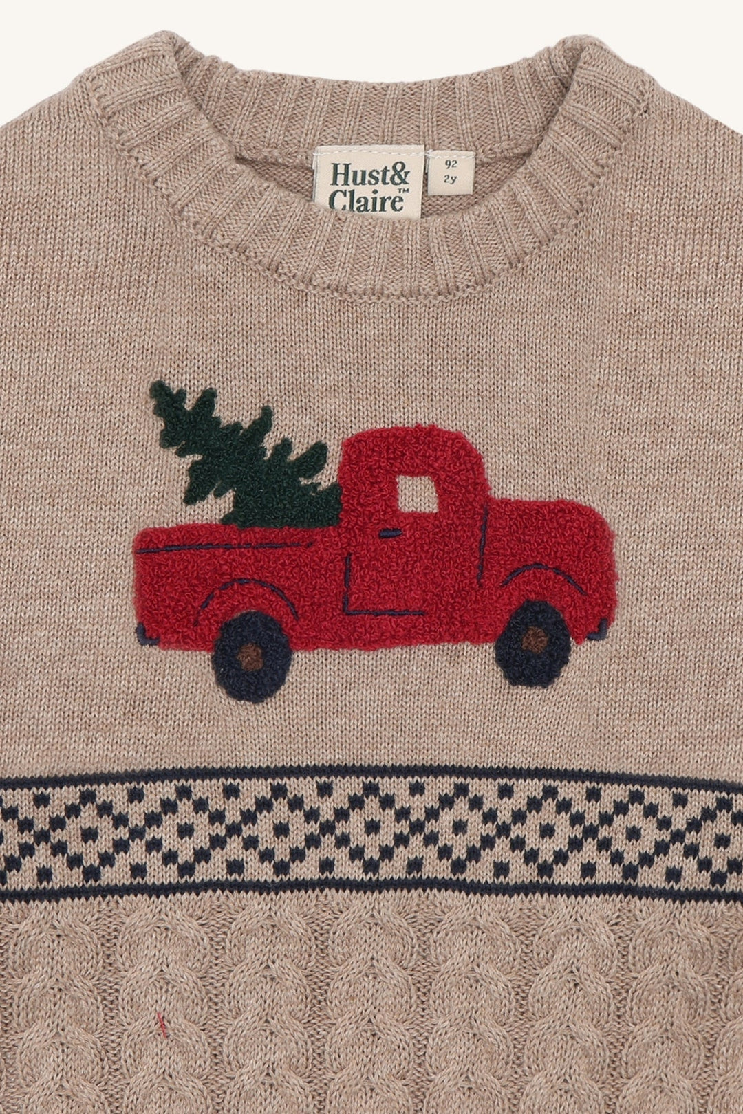 Hust &amp; Claire Pelle julegenser - Biscuit for barn - Brobrobrille