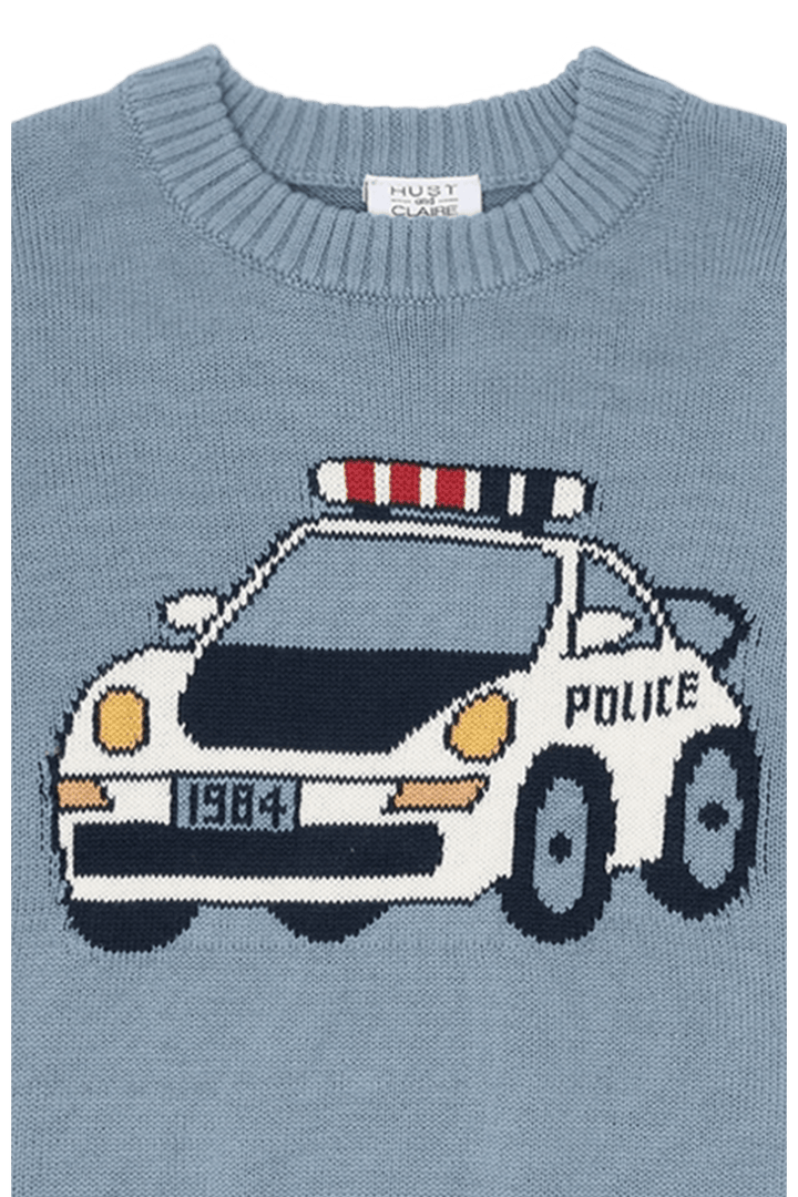 Hust & Claire Pelle Policecar genser - Light Blue for barn - Brobrobrille