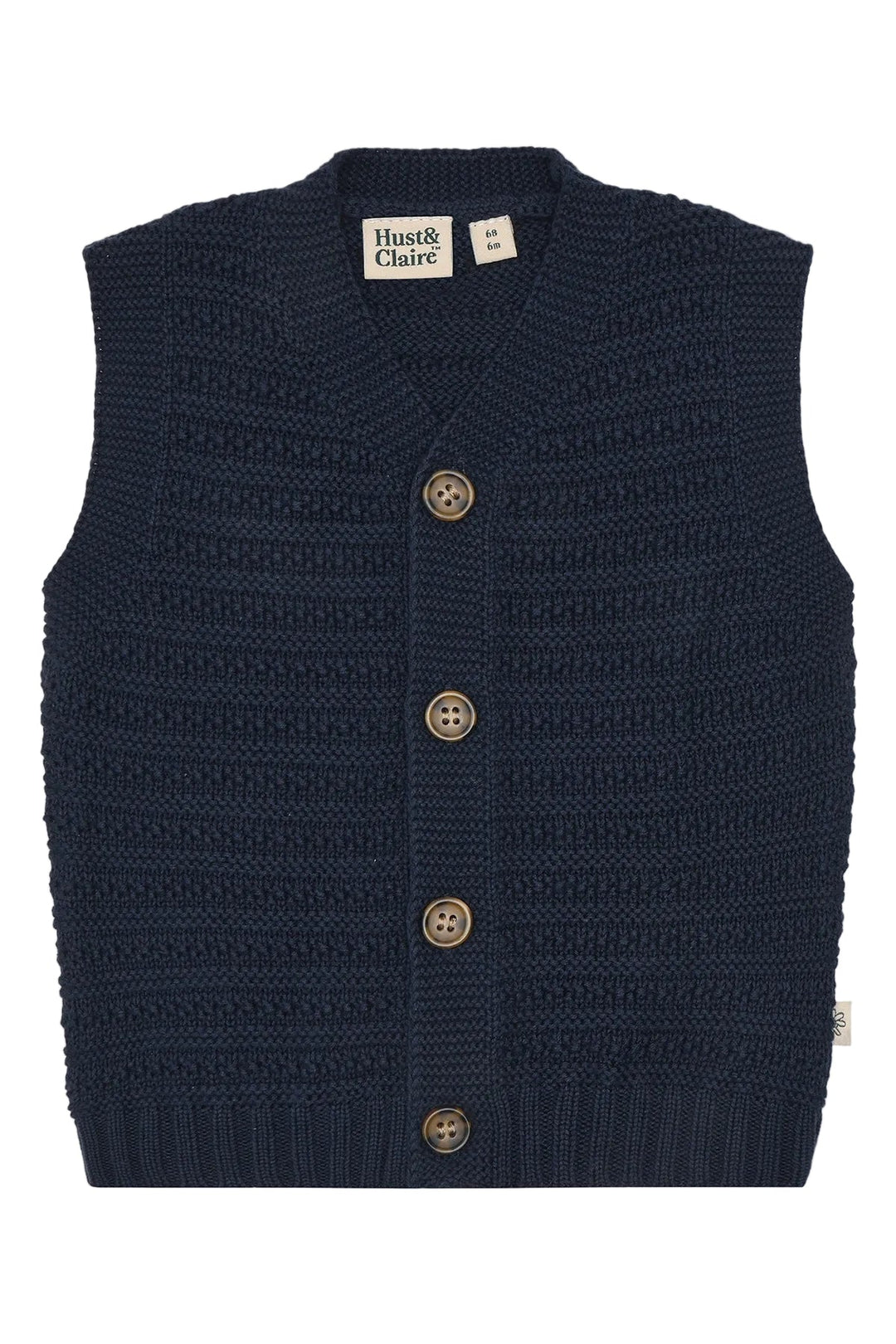 Hust &amp; Claire Perry Buttons strikkevest - More Navy for barn - Brobrobrille