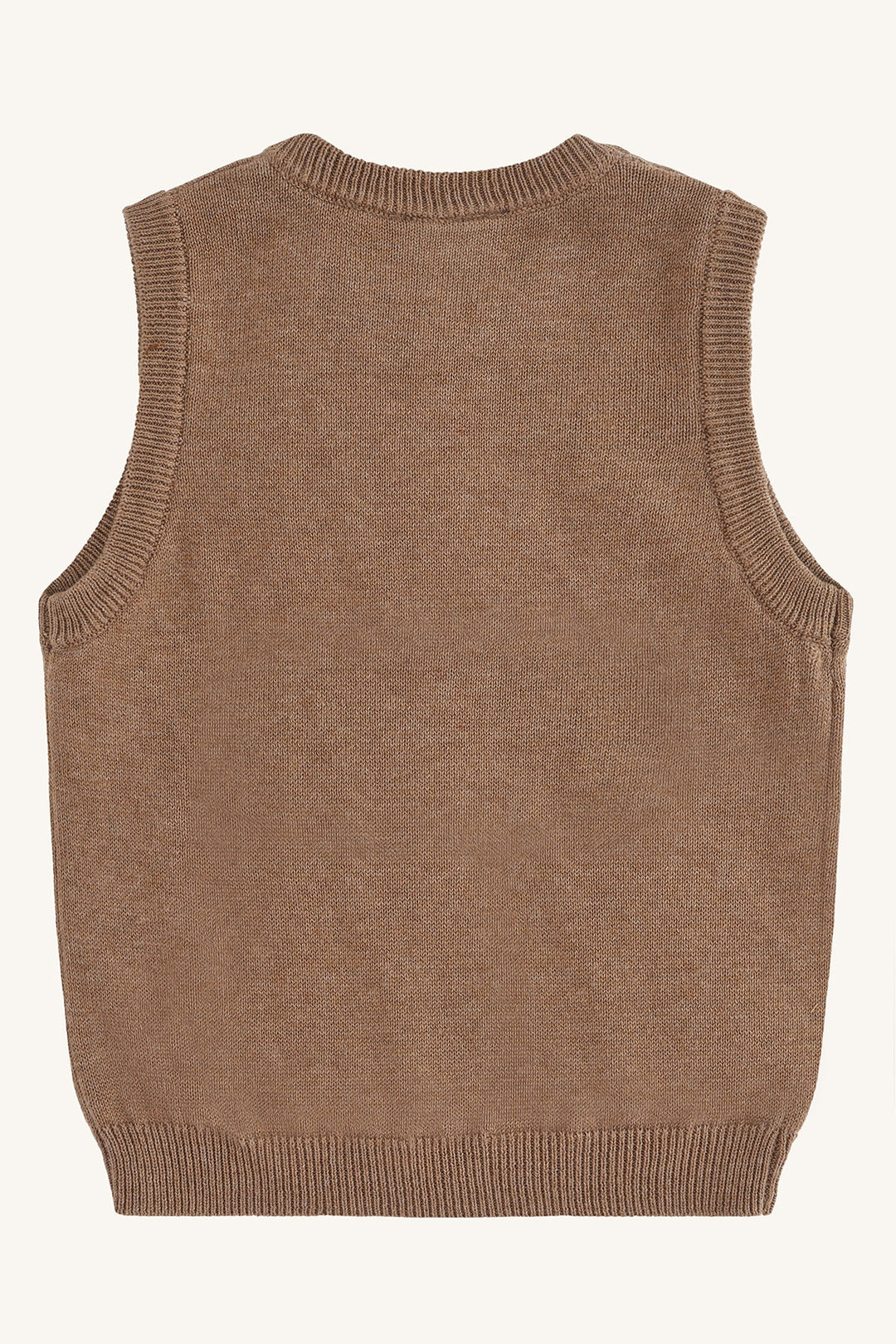 Hust & Claire Perry Deer Vest - Coffee Melange for barn - Brobrobrille