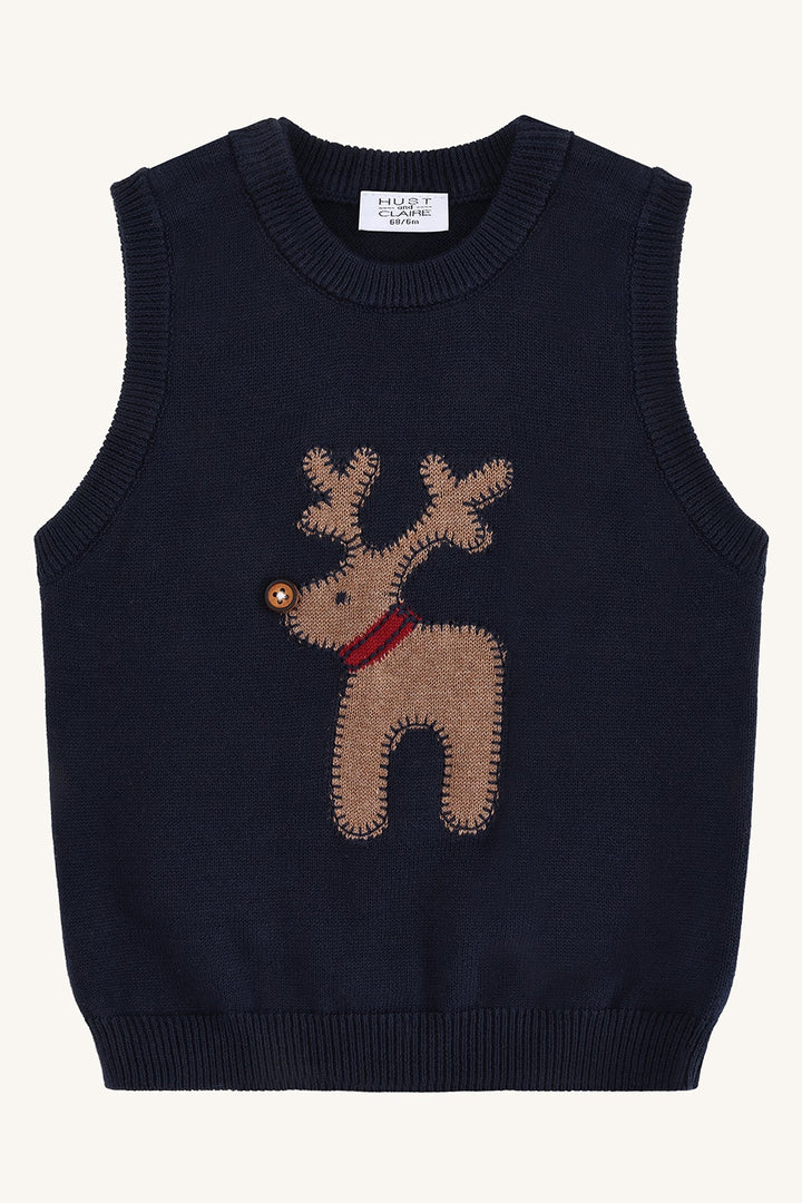 Hust & Claire Perry Deer Vest - More Navy for barn - Brobrobrille