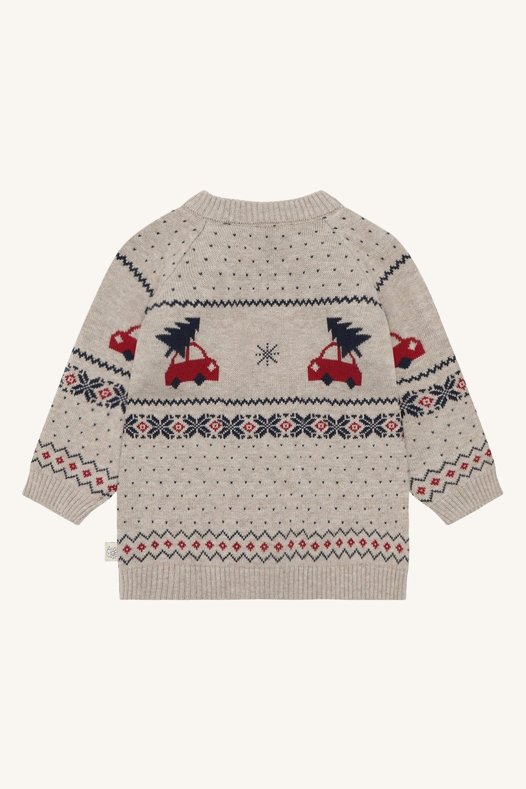 Hust &amp; Claire Pilou Holiday strikkegenser - Beige Melange for barn - Brobrobrille