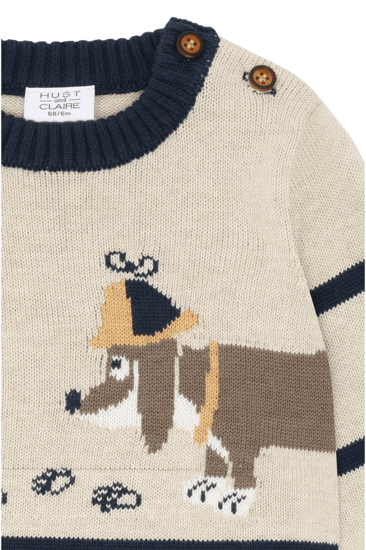 Hust & Claire Pilou Tracking Dog Genser - Wheat Melange for barn - Brobrobrille